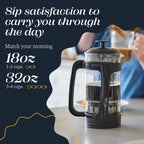 ESPRO - P3 French Press Coffee Maker – Patented Double Microfilter for Sludge and Grit Free Coffee, Black, 32 oz