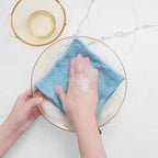 Homaxy 100% Cotton Waffle Weave Kitchen Dish Cloths, Ultra Soft Absorbent Quick Drying Dish Towels, 12 x 12 Inches, 8-Pack, Sky Blue