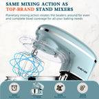 CHeflee Stand Mixer,660W 6+P With 6.5QT Stainless Steel Bowl,Dough Hook, Wire Whip & Beater,for Most Home Cooks,Blue