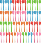 Irenare 65 Pcs Mini Silicone Spatulas Bulk 8.3 Inch Heat Resistant Scrapers Rubber Spatulas Seamless Design Non Stick Flexible for Kitchen Use Cooking Baking Mixing