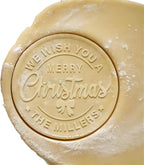 2025 Personalized Christmas Cookie Stamp Custom Merry Christmas Cookies with Your Family's Last Name Great for Baking and Holiday Decorating Ideal Gift for Bakers - Merry Christmas Cookie Stamp