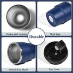 6oz Vacuum Insulated Espresso Cup Set of 2, Espresso Shot Cup for Coffee, Double Wall Stainless Steel Mini Tumbler Shot Glasses with Lid, Mini Coffee Cup