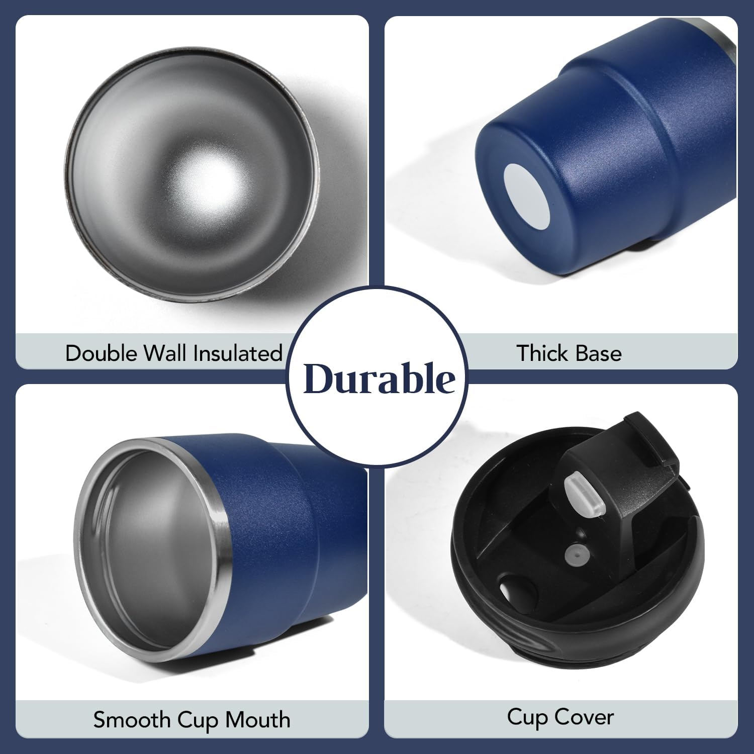 6oz Vacuum Insulated Espresso Cup Set of 2, Espresso Shot Cup for Coffee, Double Wall Stainless Steel Mini Tumbler Shot Glasses with Lid, Mini Coffee Cup