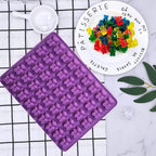 Gummy Candy Molds - 4Pcs Silicone Gummy Bear Molds for Kids With 2pcs Dropper,Non-stick and Bpa Free for Mini Candy Chocolate Gummies Baking