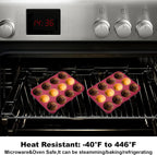 Nalchios Silicone Muffin Pan 12 Cups Deep Jumno, Chocolate Molds Silicone, Nonstick BPA Free Silicone Baking Molds, Dishwasher & Microwave Safe Muffin Tin, Easy To Use and Clean Candy Molds