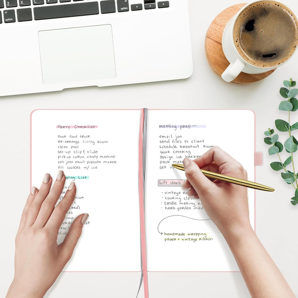 &And Per Se Blank Journal Notebook, 160 Pages, 5.7 x 8 inches College Ruled Thick Paper Notebook Journals for Writing, Hardcover Notebook(1 Pack, pink)