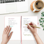 &And Per Se Blank Journal Notebook, 160 Pages, 5.7 x 8 inches College Ruled Thick Paper Notebook Journals for Writing, Hardcover Notebook(1 Pack, pink)