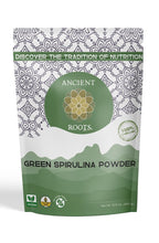 Ancient Roots Green Spirulina Powder - Freeze-Dried, All-Natural, No Sugar Added, Mix with Smoothies, Natural Food Coloring, Resealable Pouch - 10.5 Ounces (75 Servings)