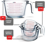 Eatex Mixing Bowls with Measuring Cups & Measuring Spoons 17 Piece Set - Nesting Stainless Steel Mixing Bowls Set for Kitchen, Measuring Spoons & Glass Liquid Measuring Cups, Dishwasher Safe Meal Prep