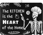 Halloween Skeleton Dish Drying Mat 18 X 24 Inch The Kitchen Is The Heart Of The Home For Kitchen Counter Reversible Dish Drying Pad Water Absorbing And Drying Mat For Kitchen Coffee Bar Decoration