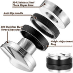 Premium Barista Espresso Tamper Set 53mm Aluminum and Stainless Steel (53mm, Aluminum Handle)