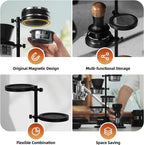 MHW-3BOMBER Multi-use Magnetic Espresso Storage Stand, Coffee Storage rack for Tamper/Distributor/Filter Basket/Cup, 51-58mm Espresso Portafilter Basket Storage holder for Coffee Accessories,SR6107-OS