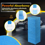 HOMEXCEL Blue Shop Towels 100 Pack, Reusable Microfiber Towels for Cars, Bulk Multipurpose Microfiber Cleaning Cloths, Lint Free Cleaning Rags for Car, House and Kitchen, 11.5 x 11.5 inch