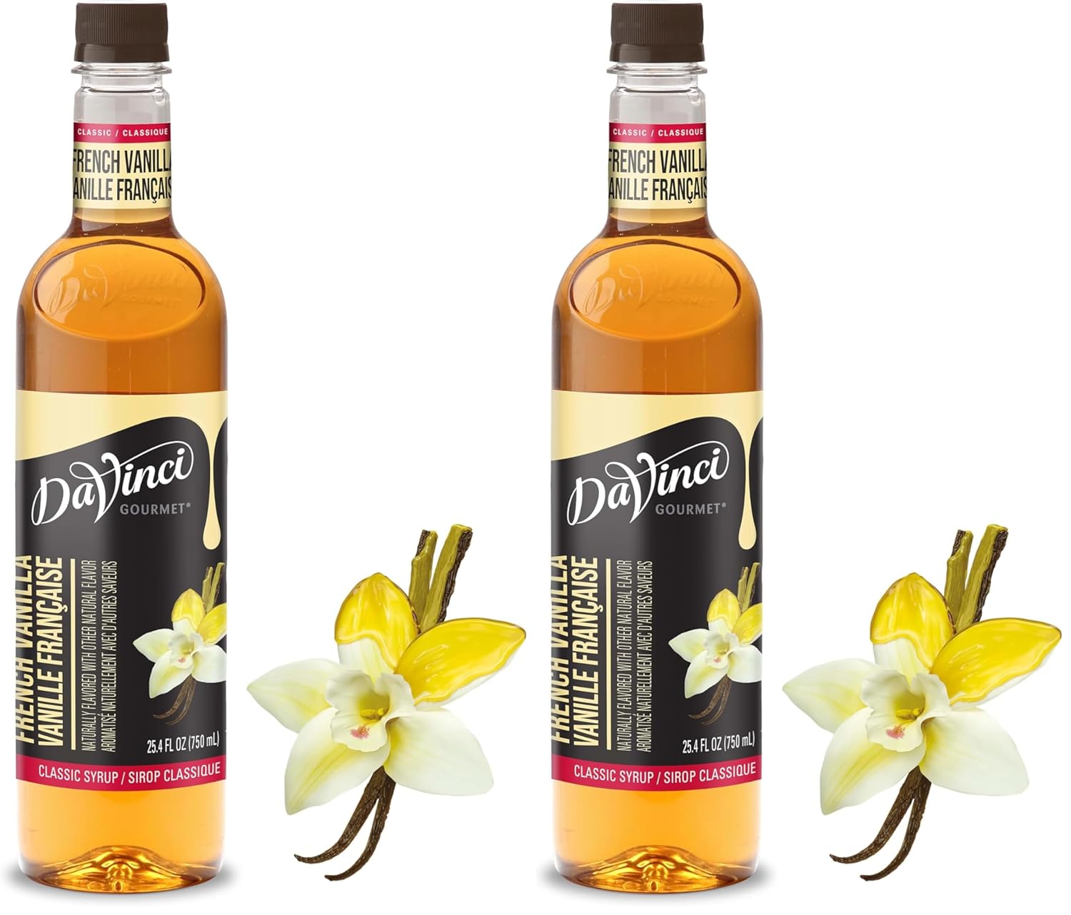 DaVinci Gourmet Classic French Vanilla Syrup, 25.4 Ounce (Pack of 8)