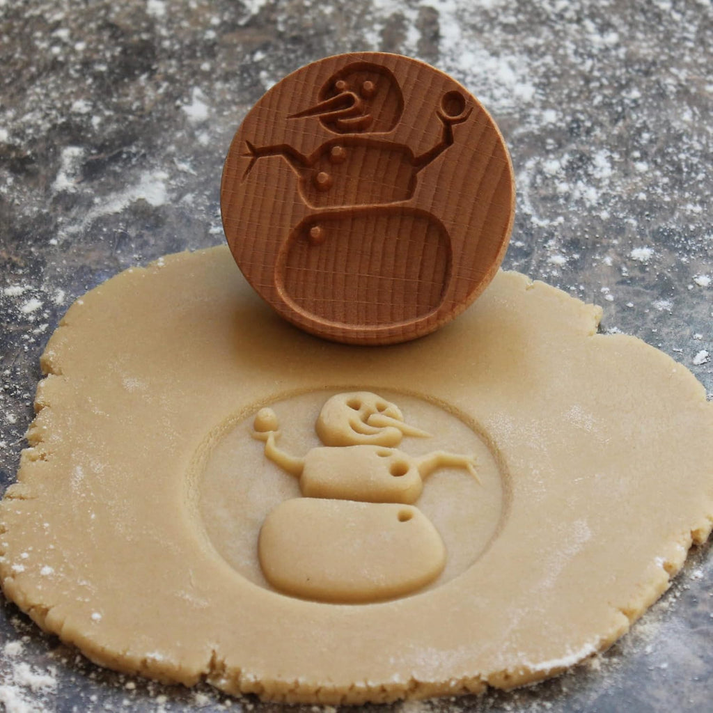 Wood Cookie Stamp, 2.5 Inch (Snowman CS-015)