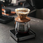 Portable Coffee Scale,Digital Touch Espresso Scale with with Timer,2kg/0.1g High Precision,Rechargeable 1800mAh Battery Tempered Glass Mirror