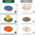 Coasters for Drinks Absorbent 5 Pack, Wood Coasters with Felt Pads, Drink Coasters for Coffee Tabletop Protection, Non-Slip, Non-Stick, Suit for Kinds of Cups 4.3 inch (Colorful Series)