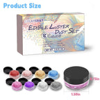 COLAYERIST Edible Glitter, 8 Colors Edible Glitter for Cocktails Drinks Cakes Cookies, Food Grade Vegan Luster Dust Edible, Drink Cocktail Champagne Food Cake Glitterr Bomb, 3g/Bottle