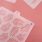 16 Pcs 5.5x5.5in Cookie Stencil Baking Stencils for Royal Icing Cookies, Airbrush Cookies; Sugar Cookie Stencils,Craft Painting Stencil, Stencil Genie Stencils (Leaves)