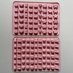 Mini Silicone Molds,120 Cups Chocolate Drops Mold,Fondant Cake Mold for Chocolate,Hard Candy,Biscuits,Cookie,Jelly,Sugarcraft,Homemade Treats and DIY Baking,2 Pack(66 Fruit & 54 Animal) Pink