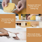 22oz Straight cylindrical Airtight Storage Jars with Bamboo Lid Set of 6 Storage Container Stackable Spice Jar, Kitchen Canister for Sugar, Tea, Cookies and Coffee beans (with Black Lable)