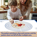 32x24" Silicone Pastry Mat for Rolling Dough Non Slip Non Stick Silicone Mats for Kitchen Counter Blue