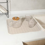 Silicone Dish Drying Mat for Multiple Usage,Easy clean,Eco-friendly,Heat-resistant Silicone Mat for Kitchen Counter or Sink,Refrigerator or Drawer Liner Tapioca XL 18 inches x 16 inches