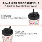 BJPKPK 22oz Insulated Tumbler With lid And Straw Stainless Steel Tumblers Travel Coffee Mug Reusable Thermal Cup,Unicorns