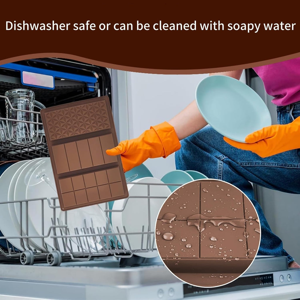 Chocolate Bar Mold, Food Grade Deep Large Silicone Chocolate Molds for Dubai Chocolate Bar Pistachio Chocolate Stuffed Bar Candy Knafeh Kit