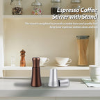 WDT tool, Espresso Distribution tools, 10 x 0.35mm 304 Stainless Steel Needles Installed with 10 Extra needles for Espresso Stirrer Replacement, Aluminum Alloy Handle with Stand (Matte Brown)