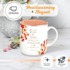 Christian Art Gifts Floral Ceramic Coffee Mug with Gold Rim – 14 oz. Lead & Cadmium-free, Non-toxic Inspirational Scripture Coffee & Tea Mug for Women with Bible Verse: When She Speaks –Proverbs 31:26