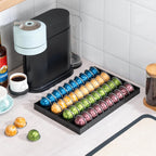 Rice rat Coffee Pod Holder Drawer Organizer Insert for Counter,Nespresso Pod Holder DIY Magnetic Connect Black Metal(4 Packs)