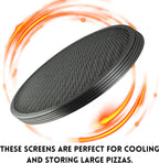 Folding Pizza Rack with Five 14 Inch Pizza Screens - Compact and Convenient Design for Easy Storage and Baking Multiple Pizzas