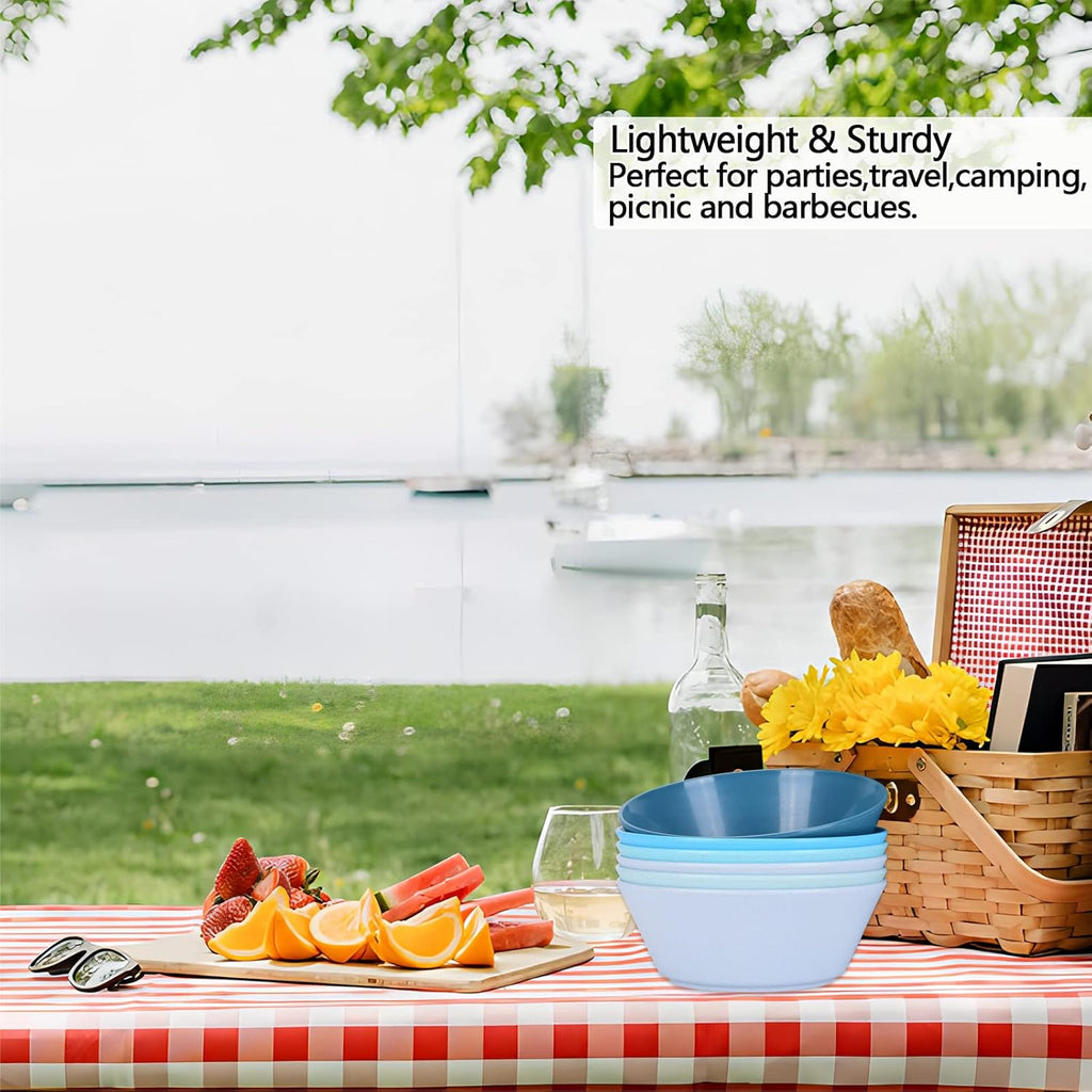 50 Oz Large Cereal Bowls, Unbreakable Wheat Fiber Salad Bowl Sturdy and Stackable Salad Serving Bowls Set, BPA-Free Microwave/Dishwasher Safe, Lightweight for Oatmeal, Snacks, Oatmeal, Snacks