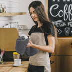 Fintale 100% Cotton Kitchen Towels and Dishcloths Set, 12 x 12 & 15 x 25 Inches, Set of 10 Bulk Super Soft and Absorbent Terry Cloth Dish Towels, Quick Drying Hand Towels with Hanging Loop, Dark Grey