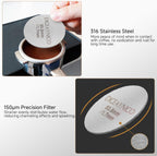 2 Pieces Espresso Puck Screen,Metal Coffee Filter,1.0mm & 1.7mm Thickness 150μm - 316 Stainless Steel,Reusable Barista Espresso Filters for Espresso 53.5mm Portafilter Filter Basket