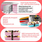 Mini Loaf Pans with Lids and Spoons Sealing Sticker,120 Pcs 6.8oz Cake Pans for Baking Disposable Aluminum Foil Red cake pan (mixed)