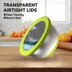 Stainless Steel Mixing Bowls with Lids – Set of 5 Large Nesting Metal Bowls for Kitchen, Baking, Cooking, Food Prep & Storage, Non-Slip Base, Dishwasher Safe, Multicolor