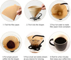 V60 Coffee Filters, Cone Coffee Filters #2, Natural Unbleached Pour Over Coffee Filter Compatible with V60 Dripper and Coffee Maker, 1-4 Cup (Size 02, 100Count)
