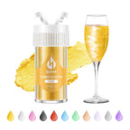Gold Edible Glitter for Cocktails Food Grade Luster Dust Edible Gold Drink Glitter Metallic Shimmer Powder for Cakes Beverage Chocolate, 6g