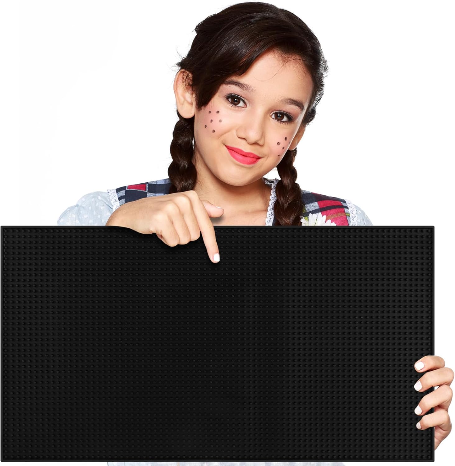 Extra Large (28 inch by 16 inch) Thick Rubber Service Bar Mat for Home Kitchen Counter Mat, Bartender Bar Mat, Dish Drying Mat, 1 Pack Black