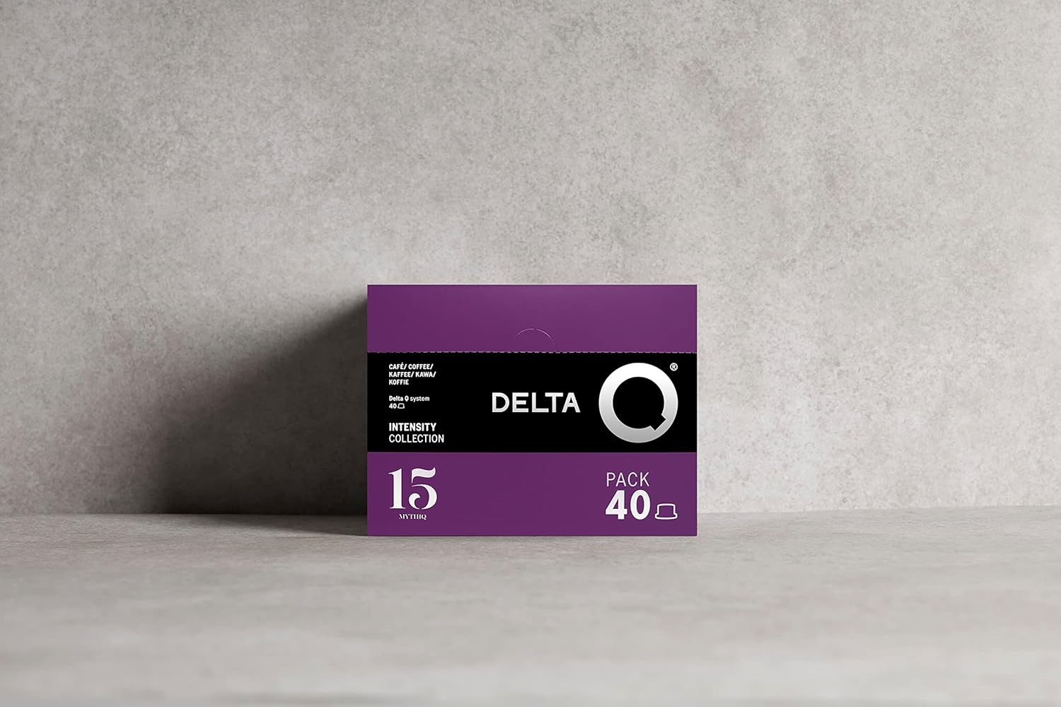 Delta Q - MythiQ Espresso Pods for Delta Q machines, Intensity 15, Notes of Cocoa, Chocolate, and Toasted Nuts, 40 Coffee Capsules