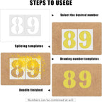 6 Inch Number Stencils Set, 0-9 Plastic Address Number Stencils Reusable Cake Digital Templates for Painting on Wall,Wood,Rock,Mailbox and DIY Art Projects