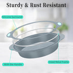 To encounter 9 Inch Silicone Round Cake Pans, 2 Pack Nonstick Silicone Baking Pans Set, Food Grade Cake Molds, with Metal Reinforced Frame More Strength