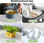 Stone Dish Drying Mat for Kitchen Counter,24"(L)×16"(W) Collapsible Fast-Drying Diatomaceous Earth Mats with Towel Sanding Tool,Versatile Stone Drying Mats for Cups Dishes Bottles