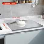 Stainless Steel Cutting Boards for Kitchen,304 Stainless Steel Chopping Boards with Lip and Non-slip silicone pad for Countertop Cutting Meats Fruits,Easy To Clean(19.6 * 23.6 * 0.06inch)