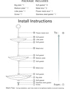Sumerflos 3 Tier Porcelain Cupcake Stand, Tiered Serving Cake Stand, Square White Embossed Dessert Stand, Weddings Parties Pastry Serving Tray