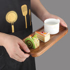 2 Pcs Small Rectangular Wooden Tray Decorative Acacia Wood Appetizer Cheese Plates Small Sandwich Dessert Trays Rectangle Serving Platter for Decor Snacks Plate Food Dish Charcuterie Boards