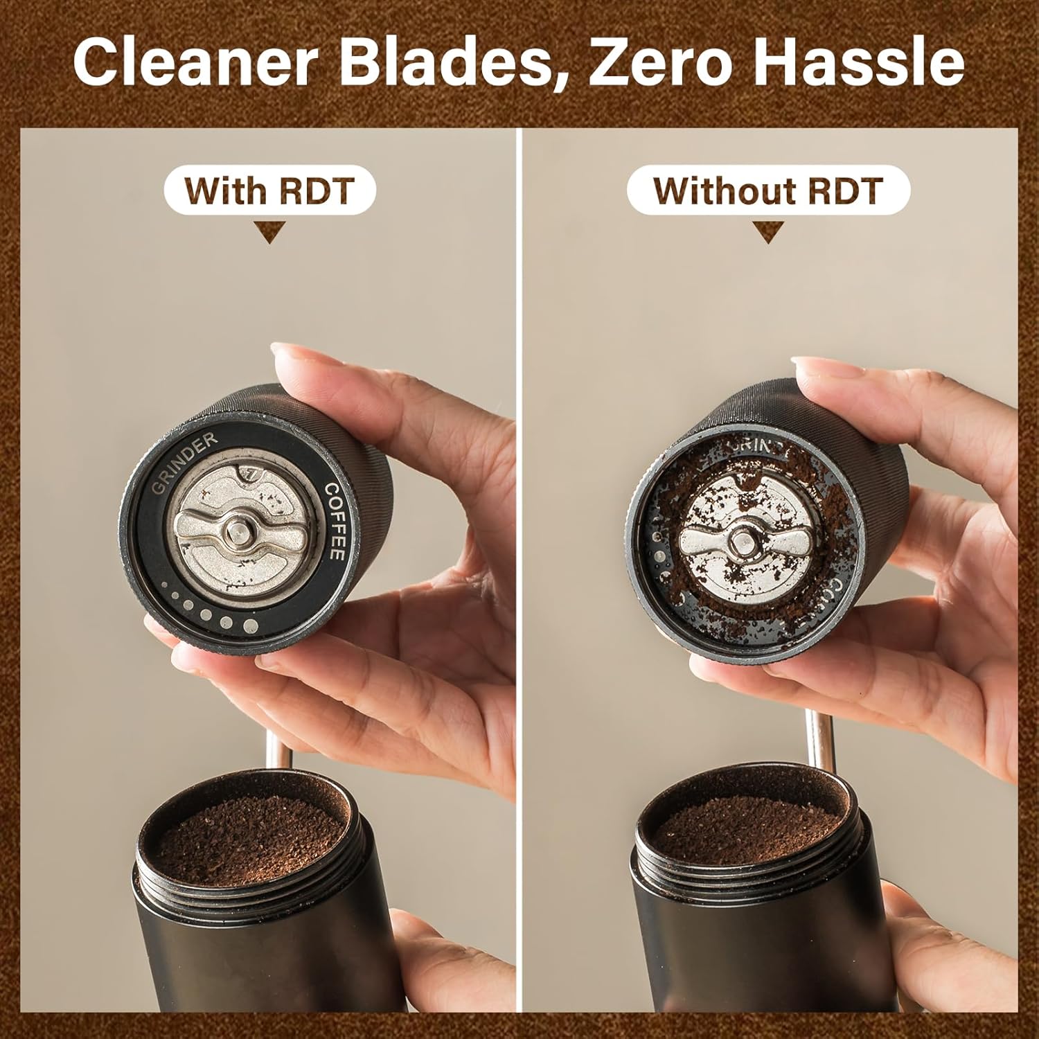 KitchenTour Artisan Coffee Kit - Wooden Dosing Cup + Anti-Static Sprayer + Grind Size Tool-3-in-1 Pro Set: Measure, Spray, Validate