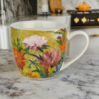 Pimpernel Martha's Choice 16 Oz Coffee Mug - Exotic Floral Tea Cup with Hospitality-Inspired Design - Microwave, Oven, Freezer, Dishwasher Safe - Porcelain Mug for Gift Giving & Daily Use